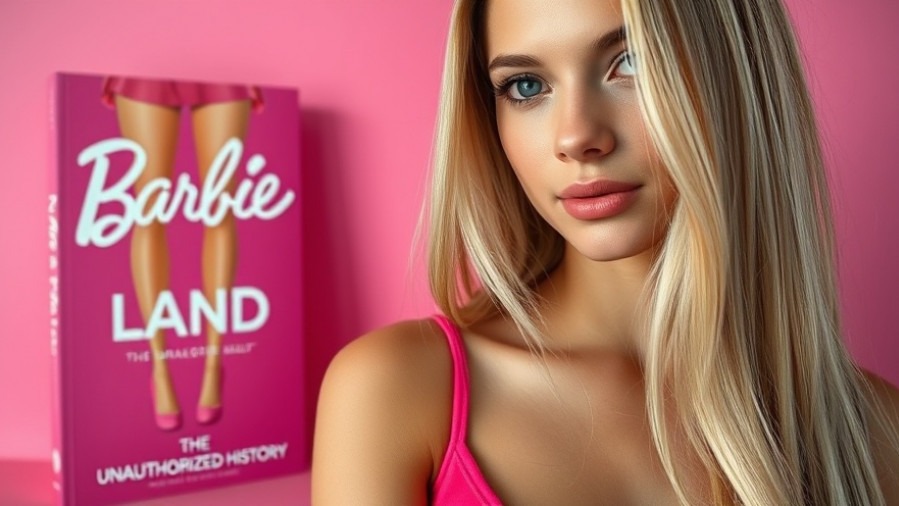 Young woman beside 'Barbie Land' book, symbolizing Kansas City events and community engagement.