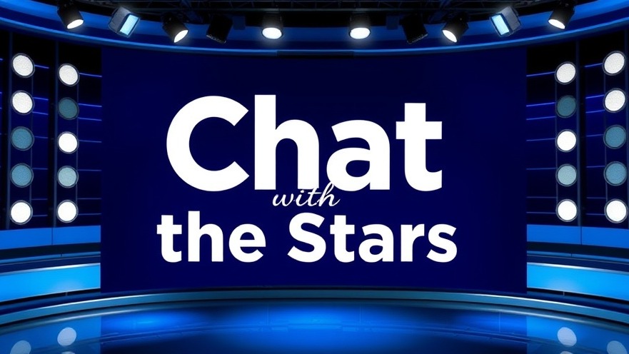 Modern talk show title card 'Chat with the Stars', reflecting Kansas City's vibrant neighborhood events.