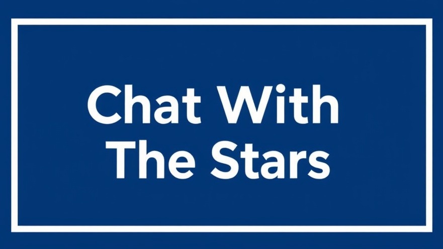 Minimalist graphic 'Chat With The Stars' showcasing Kansas City neighborhood events.