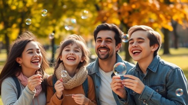 Family enjoying autumn, related to Roth IRA for Kids.
