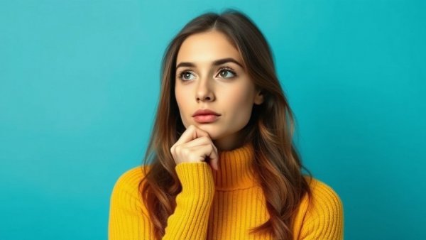 Thoughtful young woman pondering tax credits and deductions