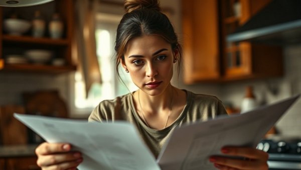 Woman reviewing paperwork, symbolizing tax impact on small business.