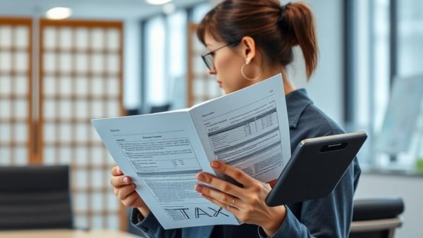 Woman reviewing tax documents for 2026 tax changes.