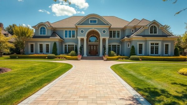 Luxurious suburban house reflecting wealth strategies.