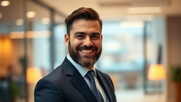 Smiling bearded man in business suit, QSBS rollovers expert.