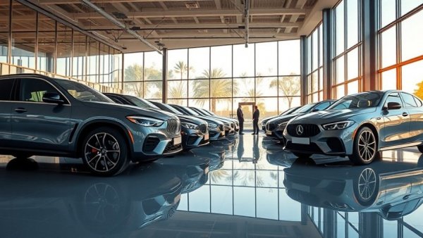 Modern cars in showroom, buy a vehicle for your business in 2026.