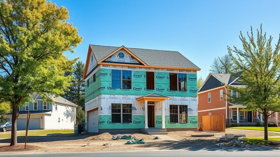 New two-story house under construction in Lowell, MI, highlighting housing tax incentives.