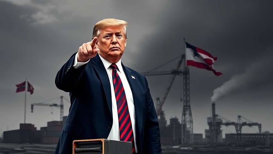 Graph depicting Trump tariffs impact on small business over a year