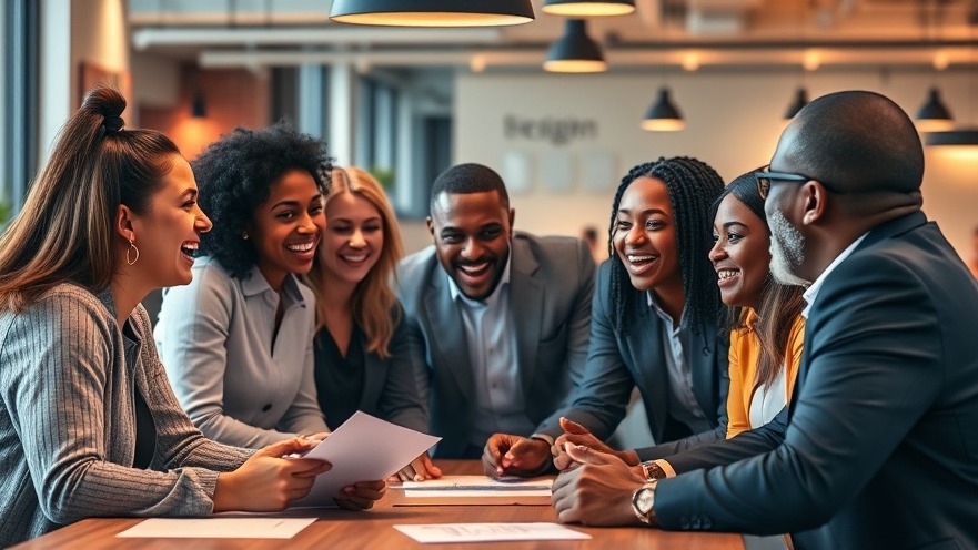 Diverse business owners discussing tax strategies for professionals in a modern office.