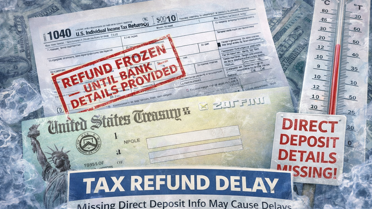 Direct deposit changes 2026: Tax tip icon with light bulb.