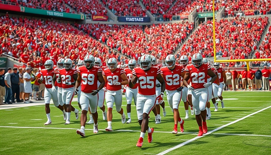 Ohio State football players celebrate as team ranked No. 1 AP Top 25.