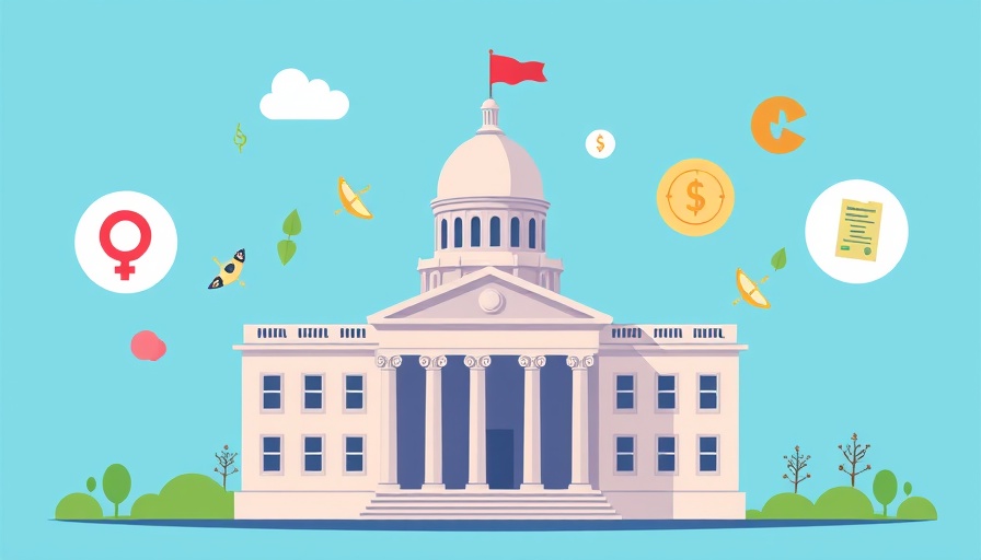 Michigan state legislation illustration with symbolic icons, August 2025.