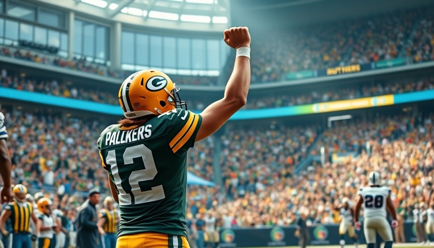 Packers player celebrates during Lions season opener loss to Packers.