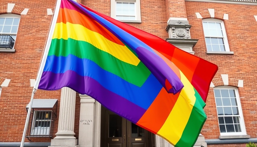 Hamtramck City Hall with partially visible Pride flag, illustrating Pride flag ban.