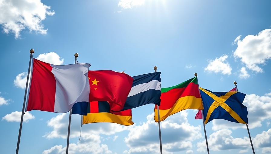 Flags of G7 countries symbolizing G7 Pillar Two Global Tax Deal.