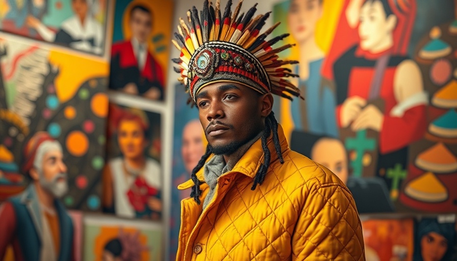 George Clinton and Detroit Opera Orchestra inspired artistic scene with abstract art.