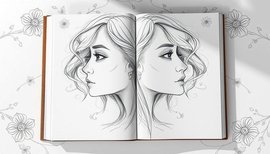 Ugliness is About Love book cover featuring a reflective dual portrait in sketch style.