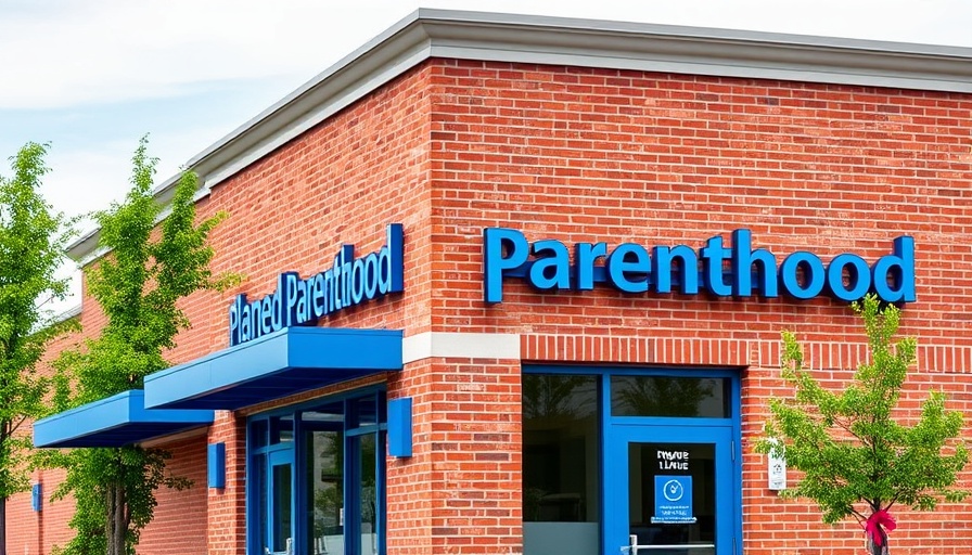 Planned Parenthood clinic exterior with blue signage.