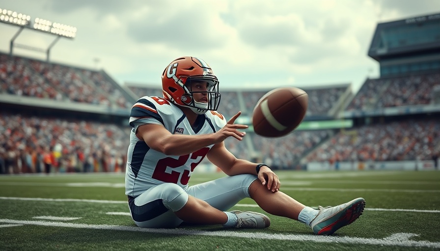 Dynamic college football player tossing football, 2025 Oklahoma Offense Review.