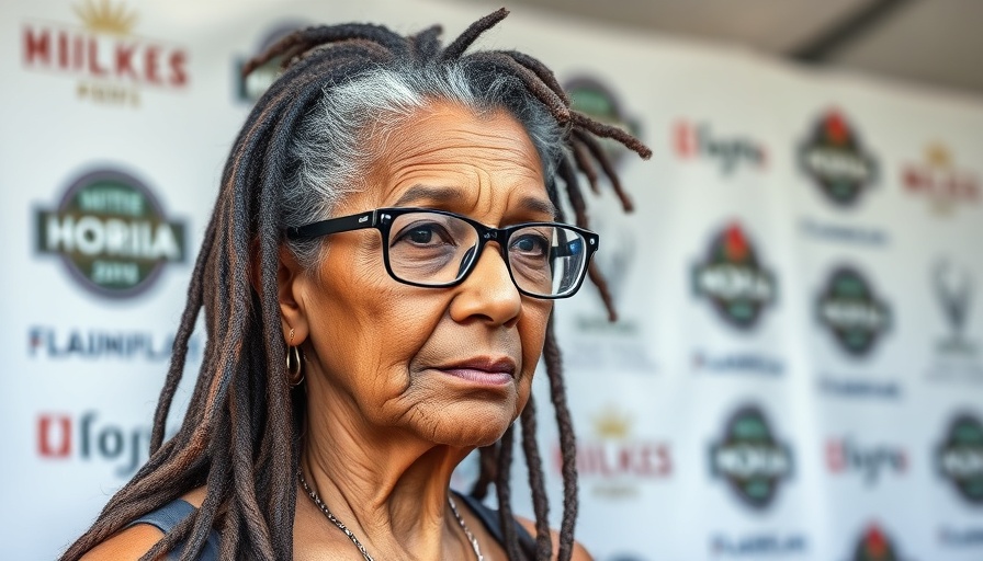 Whoopi Goldberg at film festival backdrop, thoughtful expression.