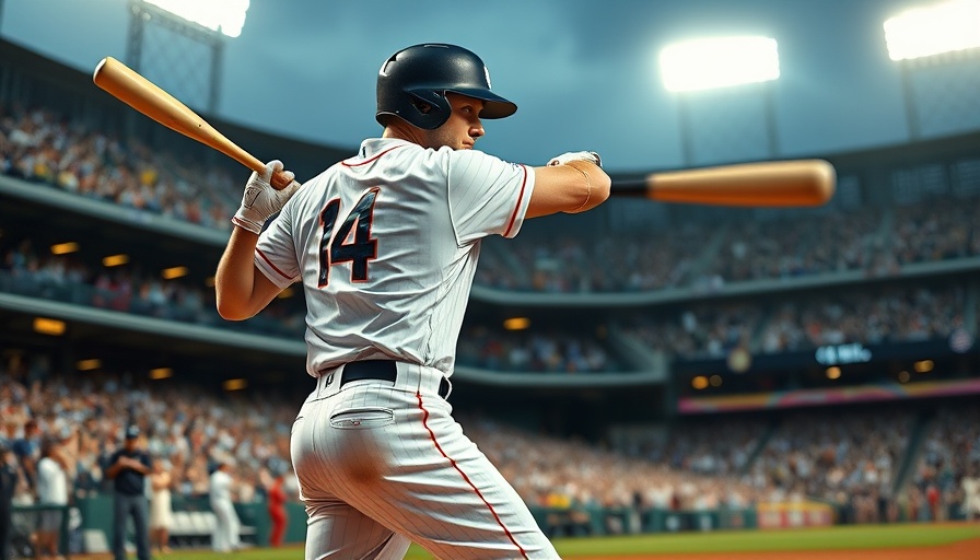 Troy Johnston two-run homer swing captured in action.