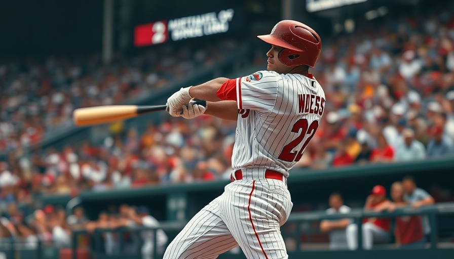 Baseball player hits a powerful two-run homer in a stadium setting.