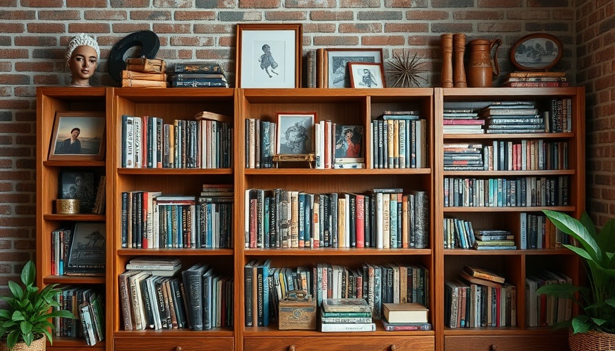 Bookshelf with vintage items at Silky Grooves Vintage & Vinyl Ann Arbor.