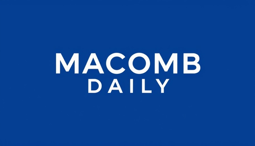 Macomb Daily logo on blue background