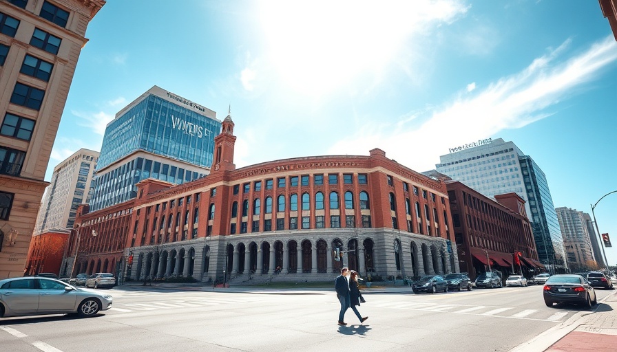 Wayne State School of Medicine building with sunny sky