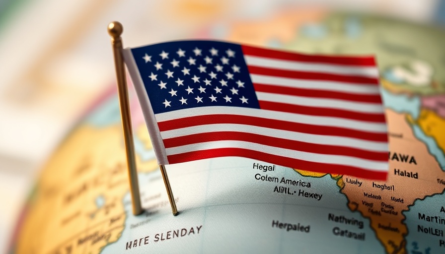 American flag on globe represents HIRE Act Outsourcing Tax.