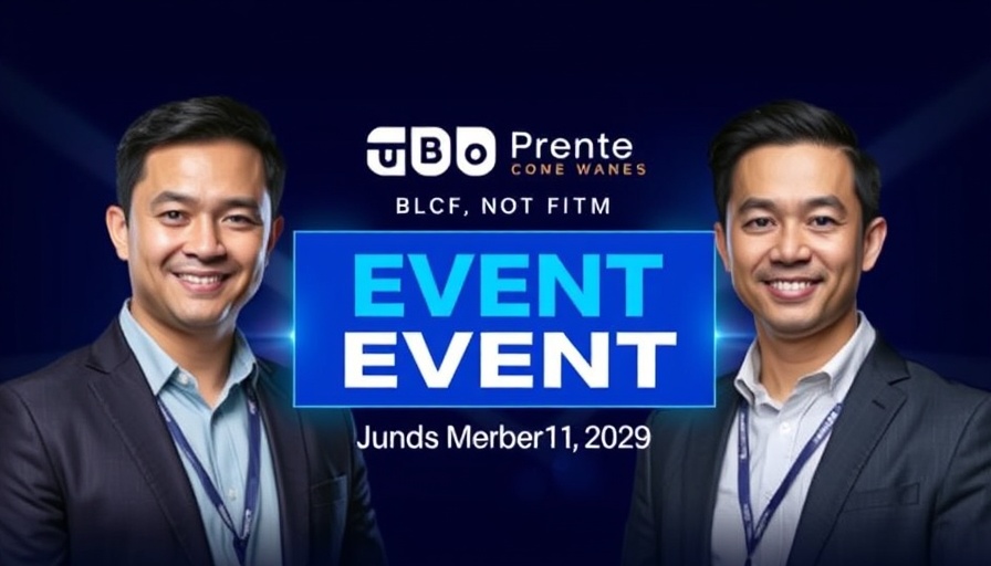 AI sales engine event banner with two professionals and event details.