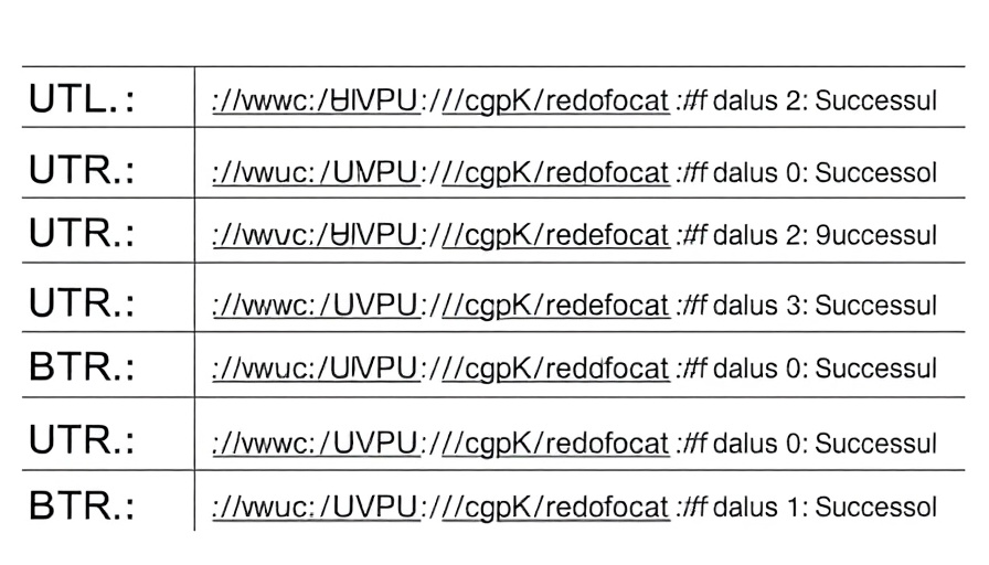 Table of URLs with status codes for broken link building strategies.