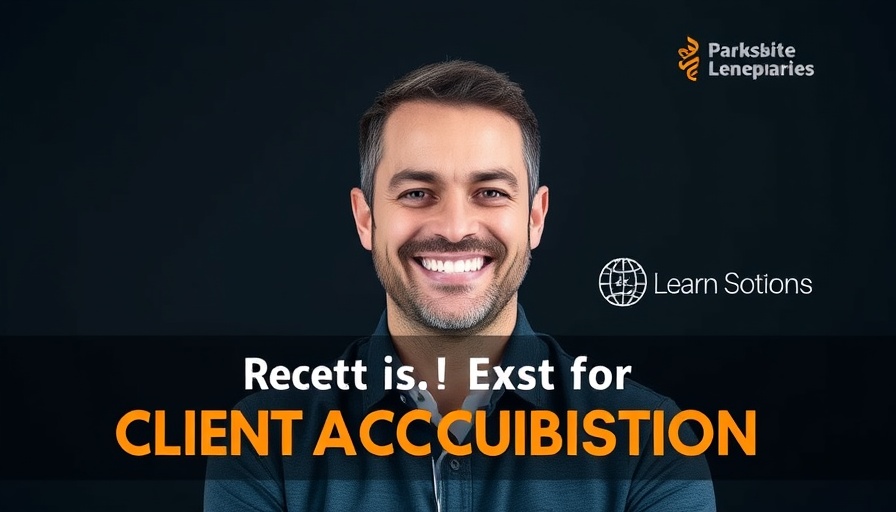 Webinar thumbnail on getting clients without cold outreach, smiling host