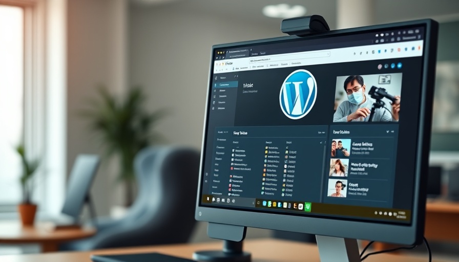 WordPress Disk Space Add On tutorial with split-screen video call and interface.