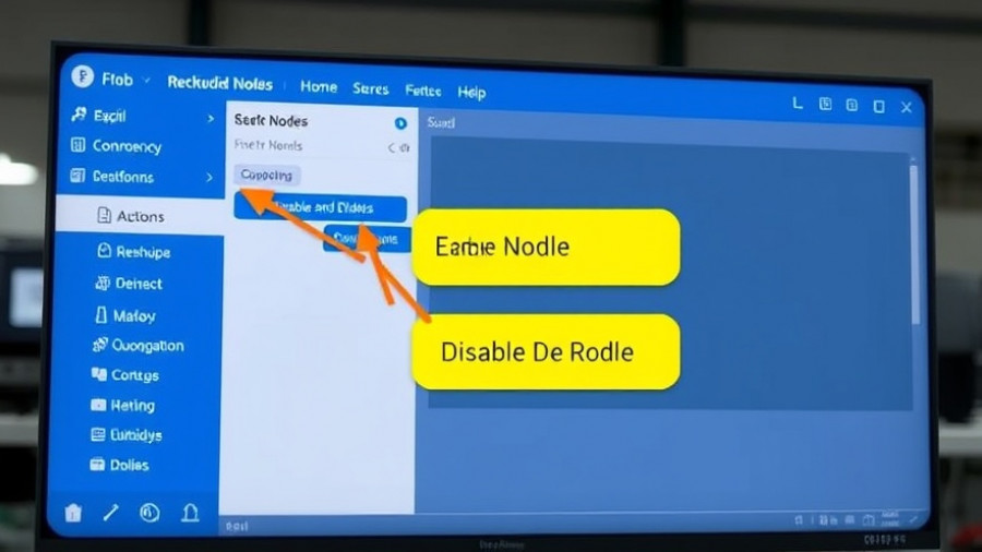 Advanced workflow builder interface showing enable and disable nodes.