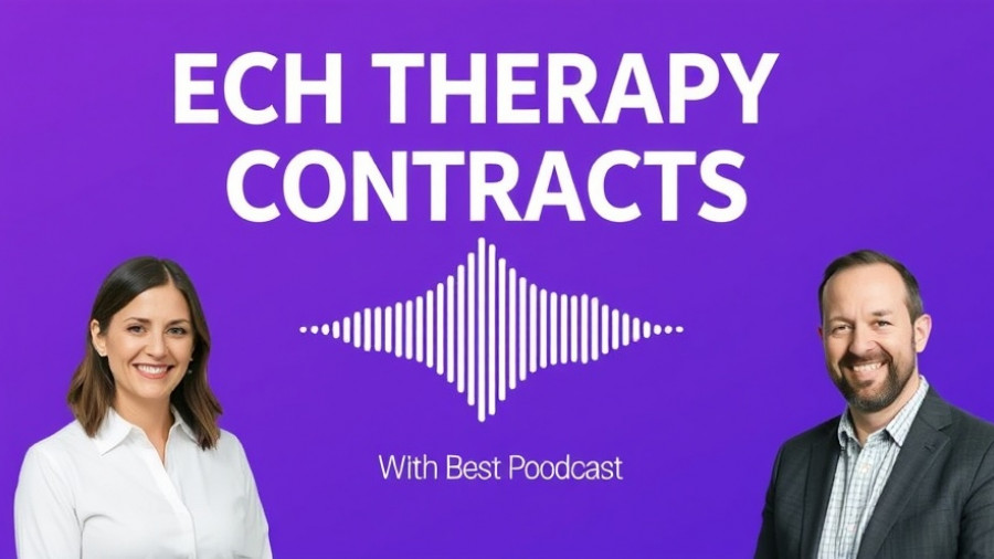 Tech Therapy Contracts podcast cover with soundwave and portraits