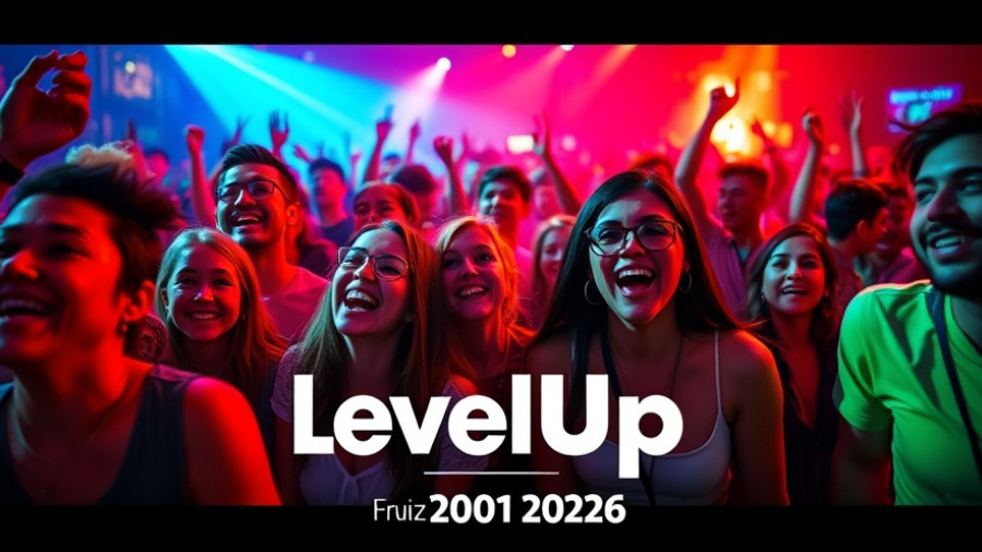 Collage of people and LevelUp 2026 promotion, vibrant and colorful.