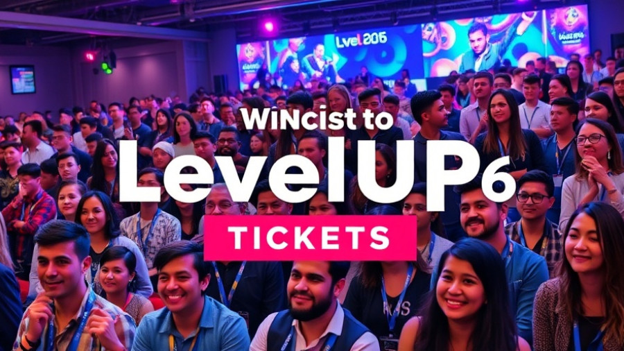 Colorful LevelUP 2026 event banner with dynamic scenes.