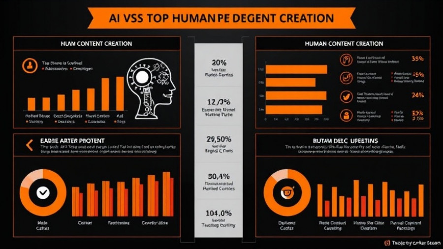 Infographic on AI content marketing for wellness practitioners, comparing AI and human content.
