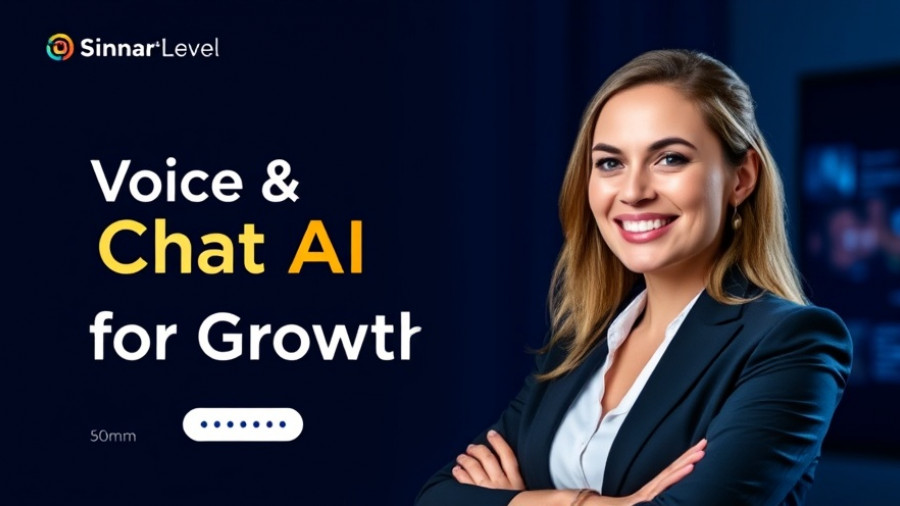 AI in Blue-Collar Marketing seminar advertisement with professional woman.