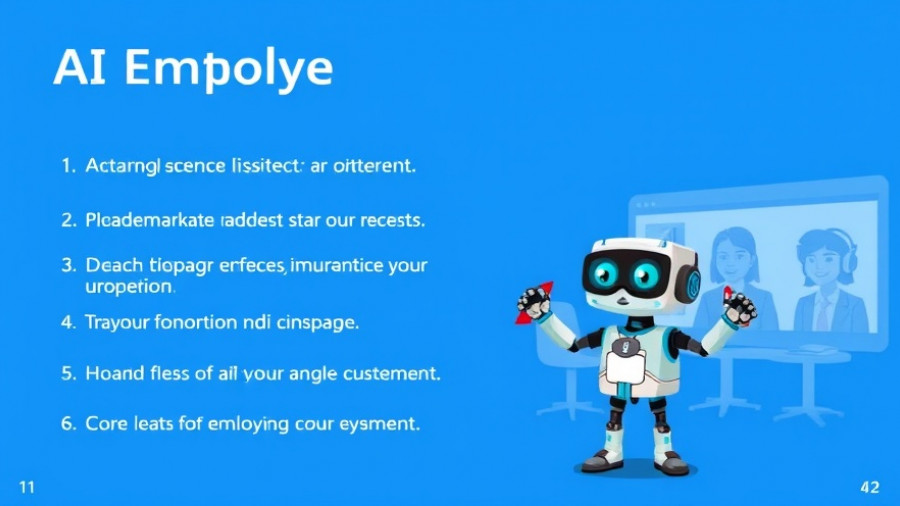 AI Employee Challenge presentation slide with cartoon mascot.