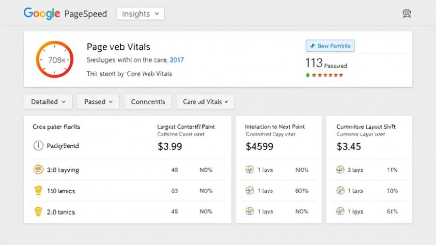 Google PageSpeed Insights report on mobile performance, Core Web Vitals passed.