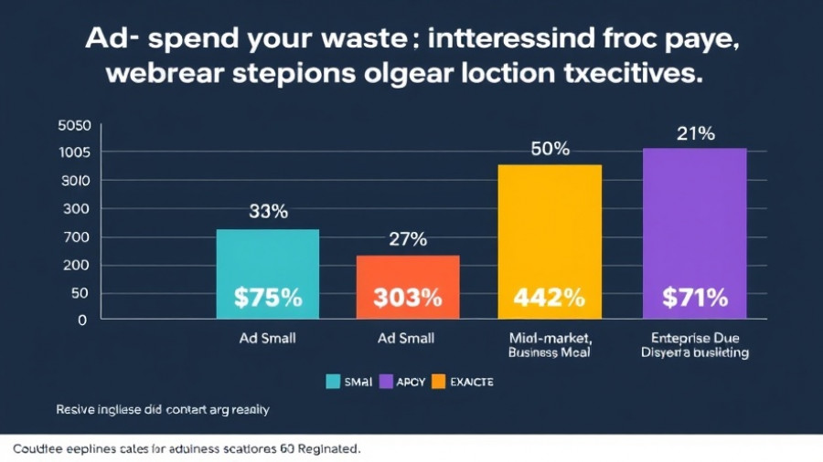 Bar graph on ad spend wasted due to poor attribution for different business sizes.