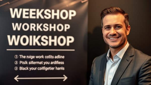 Confident man at SaaSPRENEUR workshop, sell without selling.