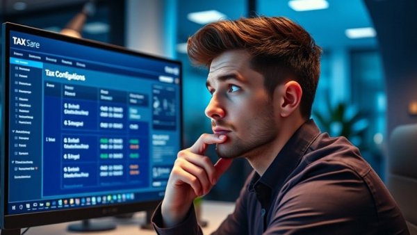 Thoughtful young man configuring taxes and service fees in HighLevel.