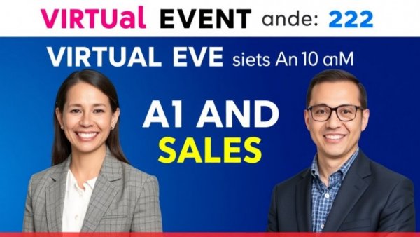 Promotional banner for 'Build Your AI Sales Team' virtual event.