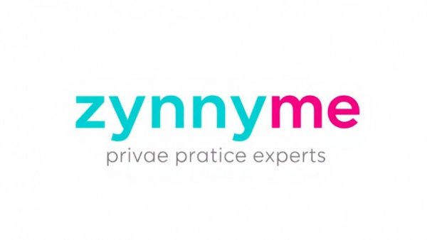 Minimalist 'zynnyme' logo with private practice experts text