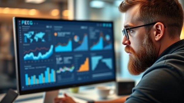 Business professional analyzing HighLevel dashboards for success