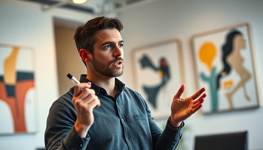 Dynamic speaker discusses smart lists in a modern office setting.