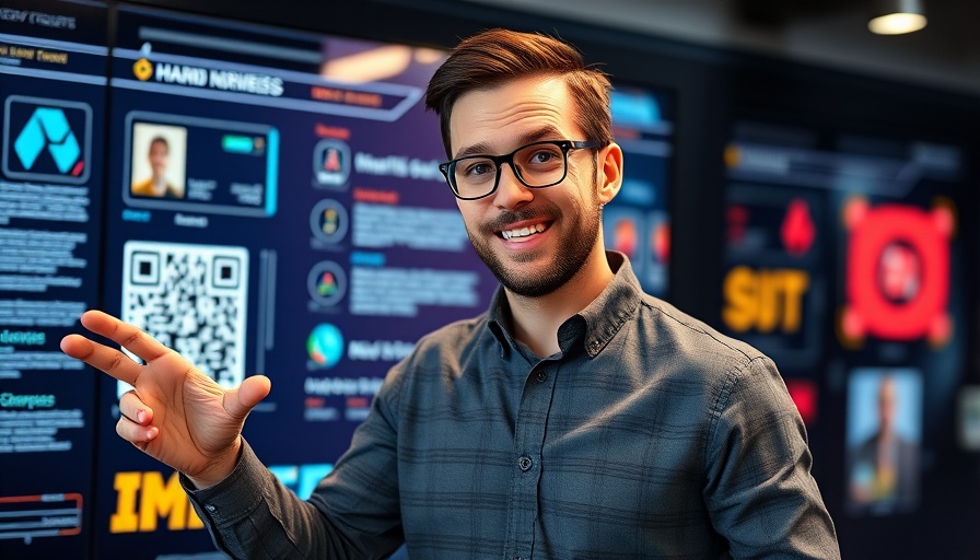 QR code enhancements showcase with excited presenter in studio.